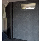 Second Row Carpeted & Embossed Bulkhead With Clear Panel For Volkswagen Transporter T7 2025+
