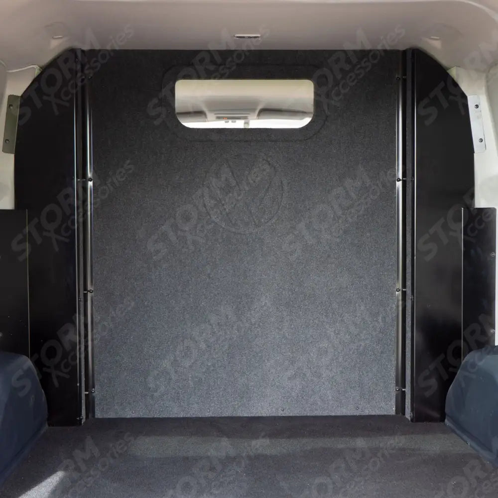 Second Row Carpeted & Embossed Bulkhead With Clear Panel For Volkswagen Transporter T7 2025+