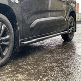 Side Bars Angular Lwb 60mm Black For Citroen Berlingo 2018 On
