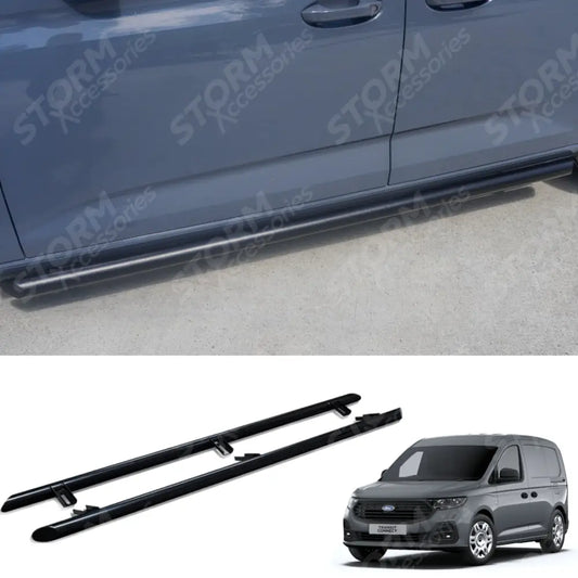 Side Bars Steps Angular Type Short Wheel Base Black 60mm For Ford Transit Connect 2024 On