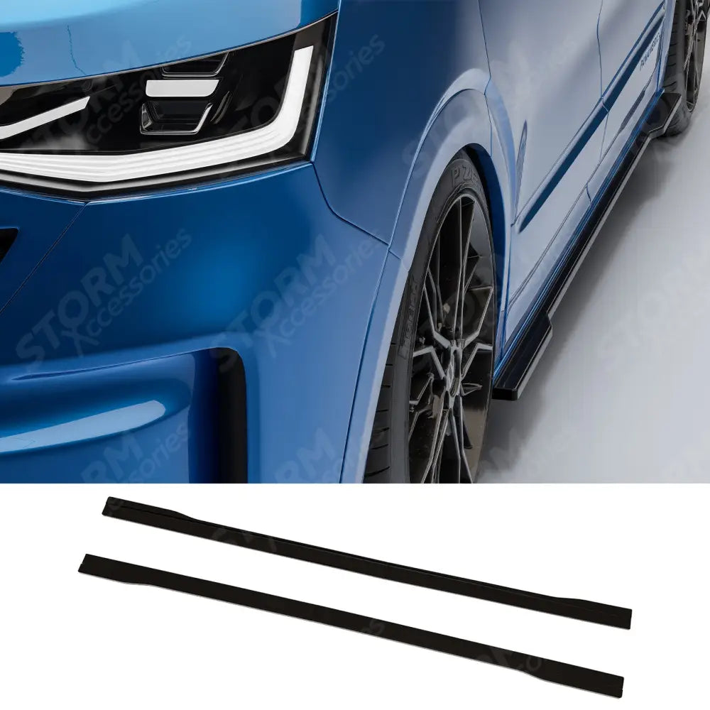 Side Skirt Splitters In Gloss Black For Volkswagen Transporter T7 LWB 2025+