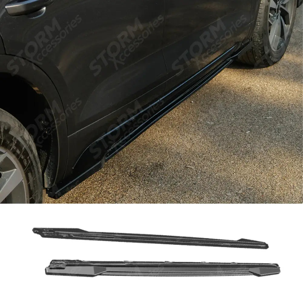Side Skirts In Gloss Black (2 Pcs) For Audi SQ5 / Q5 S-Line Mk2 Facelift 2020-2024