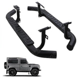Side Steps Pair Black For Land Rover Defender 90 STX Style Running Boards 2003-2020