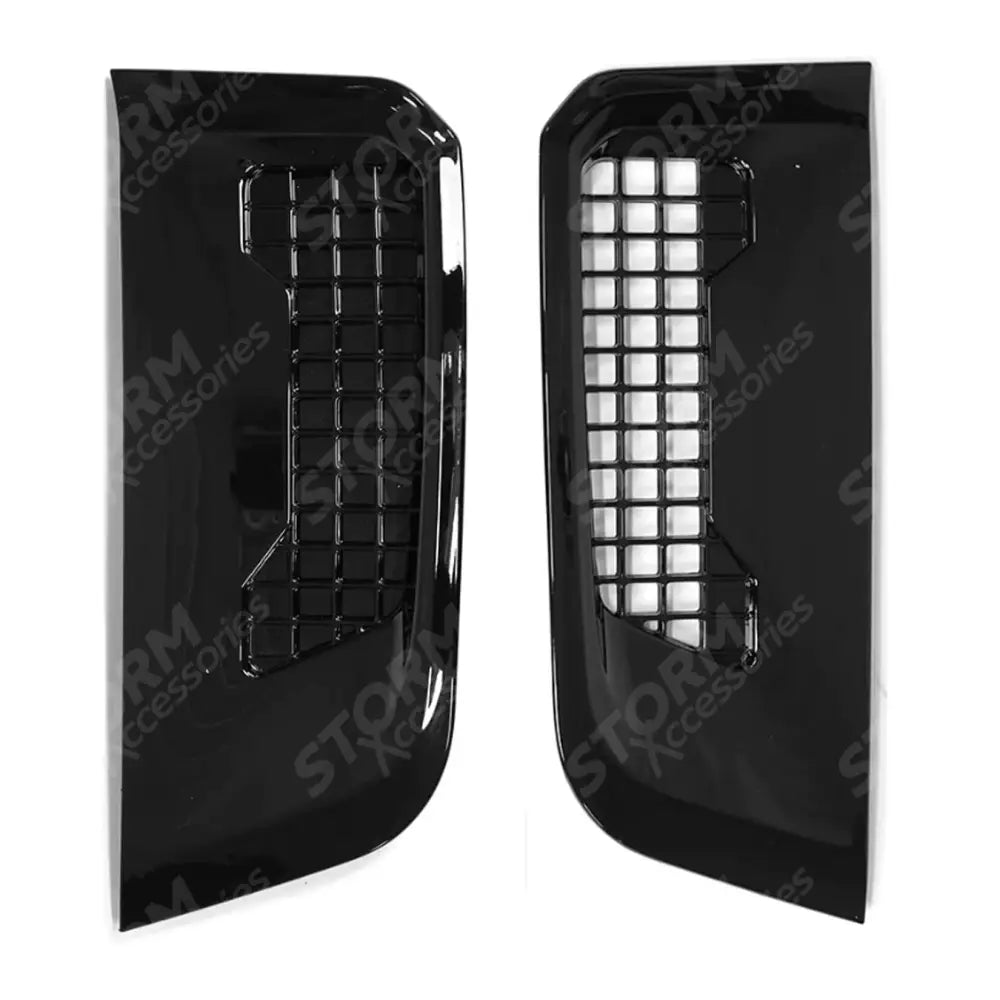 Side Vents In Gloss Black For Land Rover Defender L663 90 / 110 / 130 2020 On