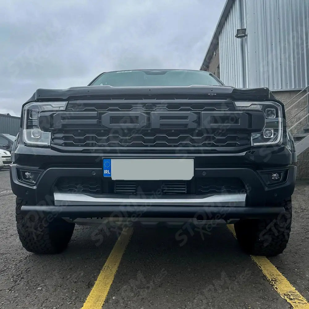 Single Deck Black Powder Coat Front Spoiler Bar For Ford Ranger Raptor 2023 On