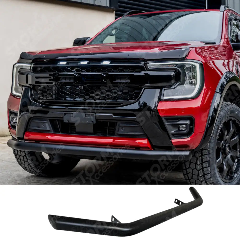 Single Deck Black Powder Coat Front Spoiler Bar For Ford Ranger T9 2023 On