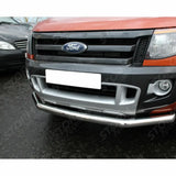 Single Deck Front Spoiler City Bar Stainless Steel For Ford Ranger T6 2012-2022