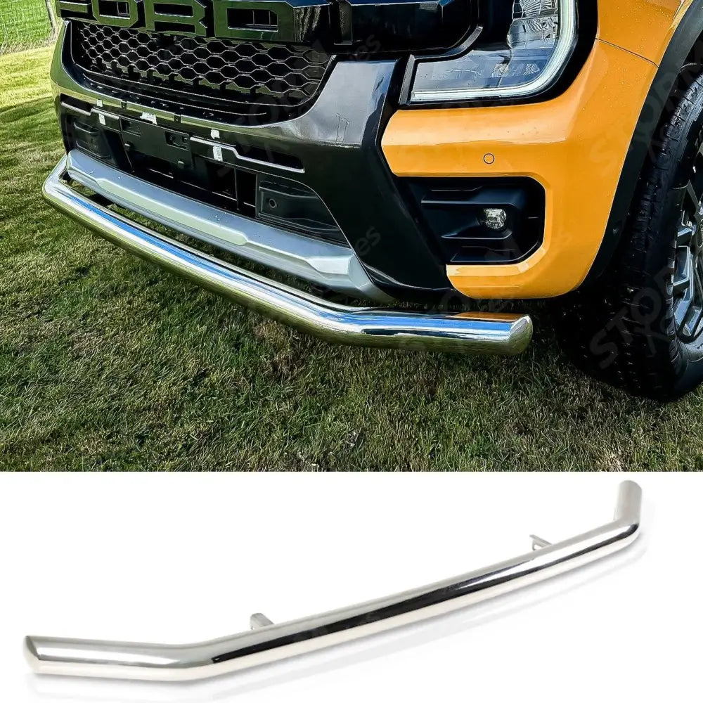Single Deck Stainless Steel Front Spoiler Bar For Ford Ranger T9 2023 On