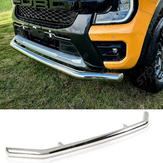 Single Deck Stainless Steel Front Spoiler Bar For Ford Ranger T9 2023 On