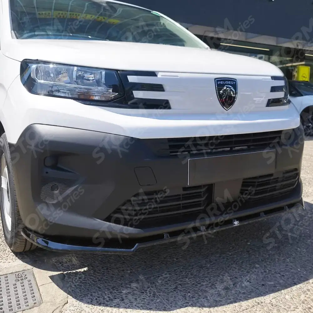 Splitter in Gloss Black For Citroen Berlingo Mk3 / Peugeot Partner Mk3 / Opel Combo E - Front