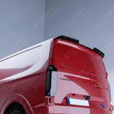 Spoiler In Gloss Black For Ford Transit Custom MK2 2024 on V1 Rear Barn Door