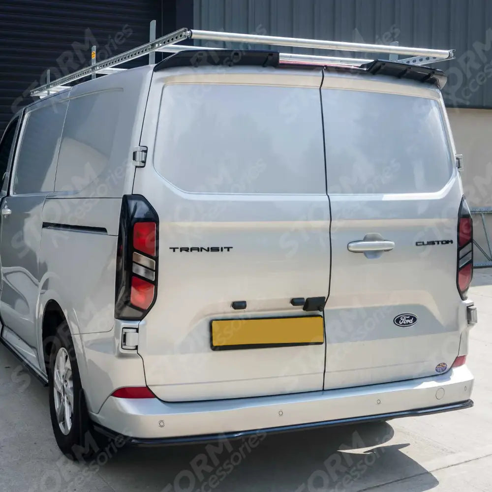 Spoiler In Gloss Black For Ford Transit Custom MK2 2024 on V1 Rear Barn Door