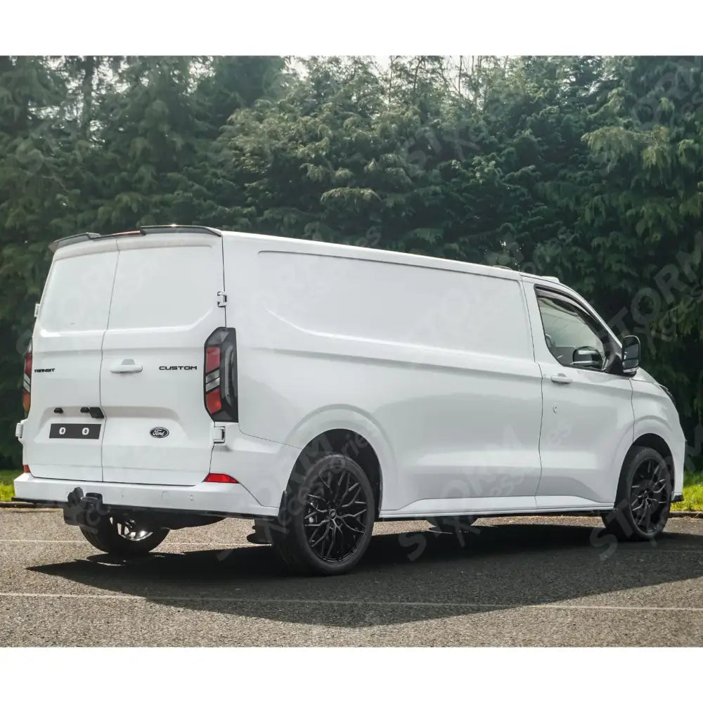 Spoiler In Gloss Black For Ford Transit Custom MK2 2024 on V2 Rear Barn Door