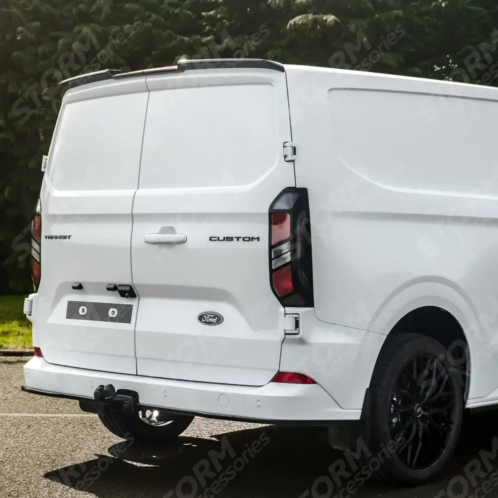 Spoiler In Gloss Black For Ford Transit Custom MK2 2024 on V2 Rear Barn Door