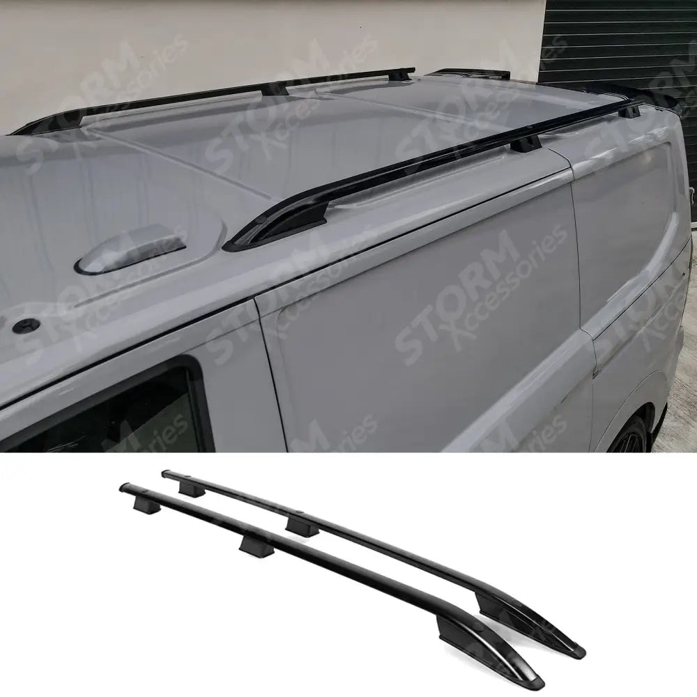 Sport Style Roof Rails In Black For Ford Transit Custom LWB 2024+