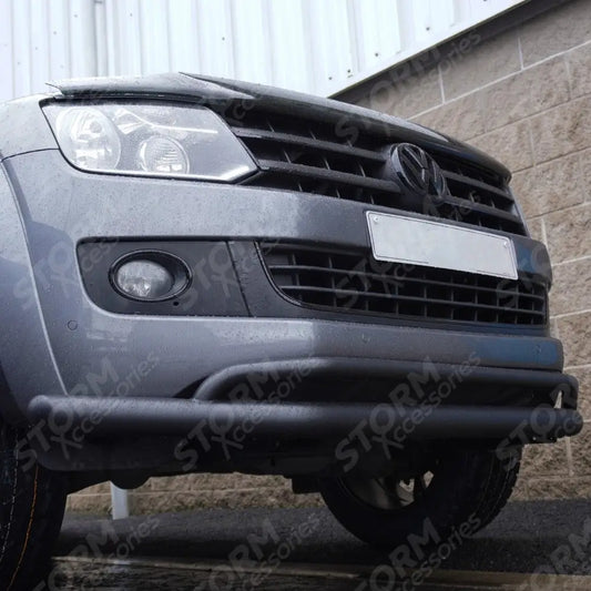 Stainless Steel Double Tier City Spoiler Bar Black For Vw Amarok 2010-2016