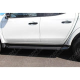 Steps Running Boards Black For Mitsubishi L200 Series 4 - 5- 6 - Double Cab - Oe Style Side