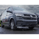 Stx 3 Piece Style Front Splitter Spoiler Gloss Black For Vw Transporter 6.1 2019 - 2024