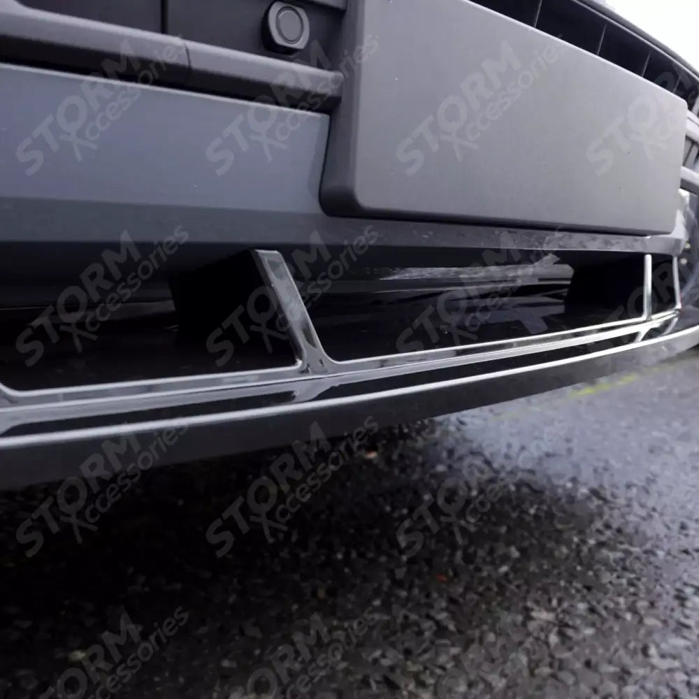 Stx 3 Piece Style Front Splitter Spoiler Gloss Black For Vw Transporter 6.1 2019 - 2024