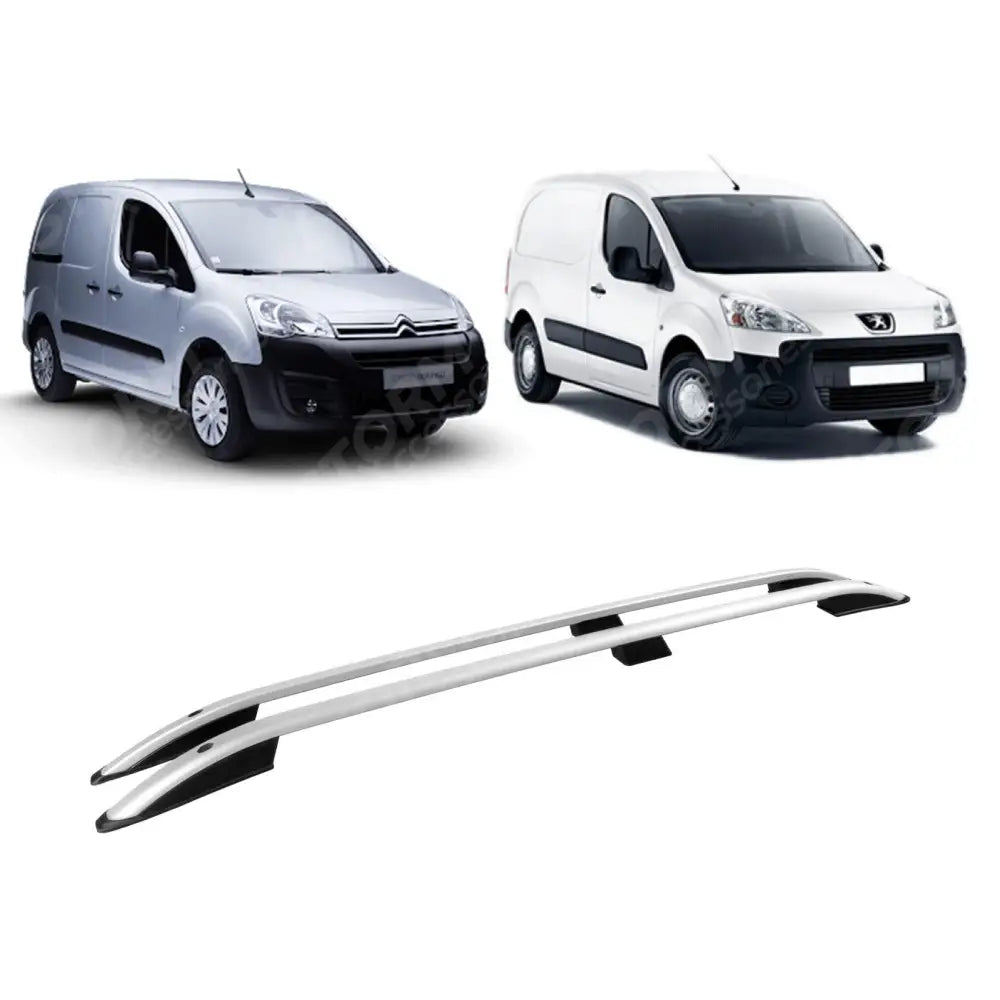 Stx Aluminium Roof Bars Silver For Citroen Berlingo - Peugeot Partner - 2008 - 2018