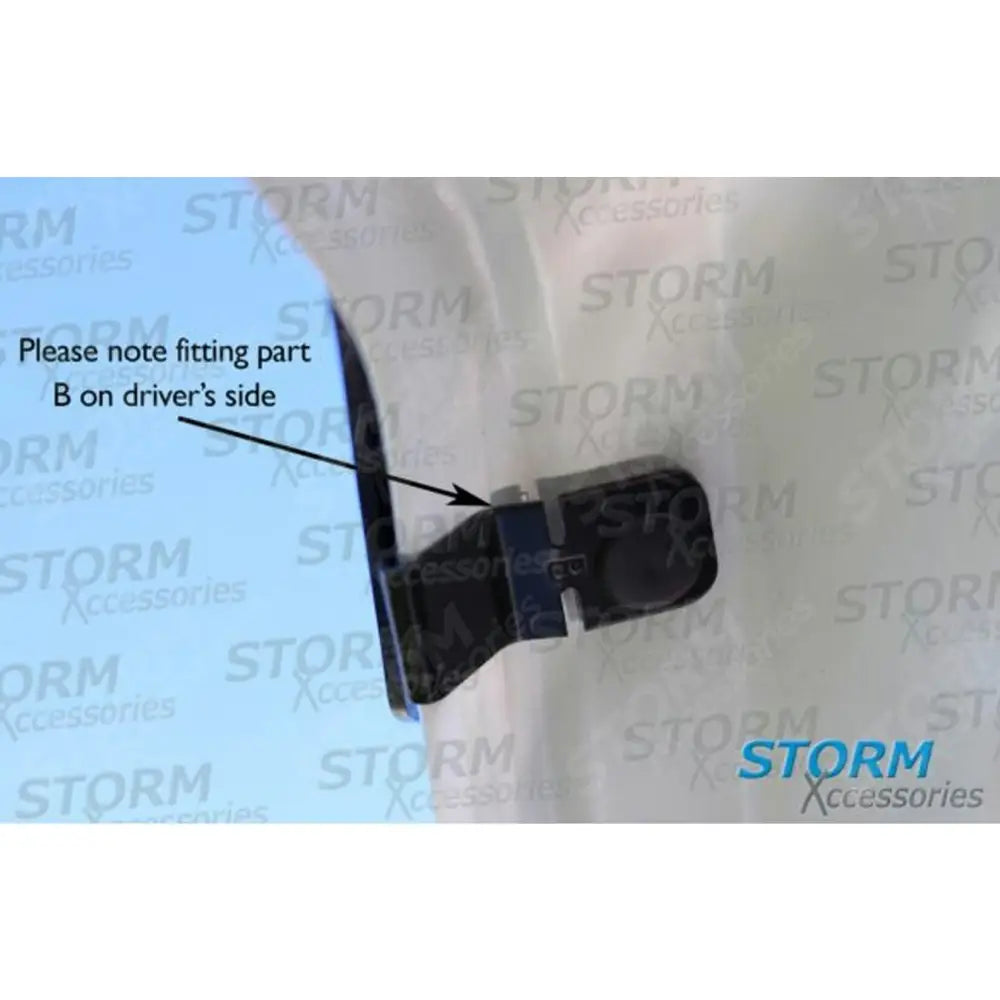 Stx Bonnet Guard Protector Black B004 For Ford Ranger T6 2016-2022