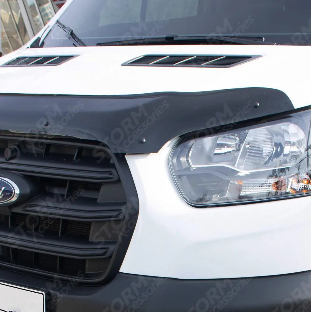 Stx Bonnet Guard Protector Black B019 For Ford Transit Mk8 2014 - 2019