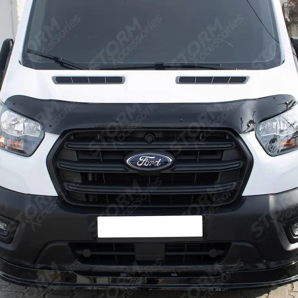 Stx Bonnet Guard Protector Black B019 For Ford Transit Mk8 2014 - 2019