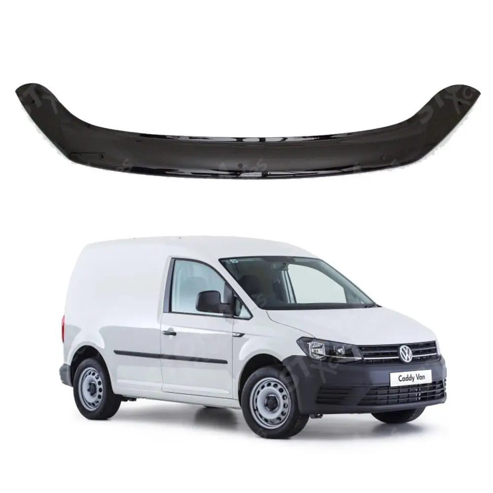 Stx Bonnet Guard Protector Black B027 For Vw Caddy 2015 - 2020