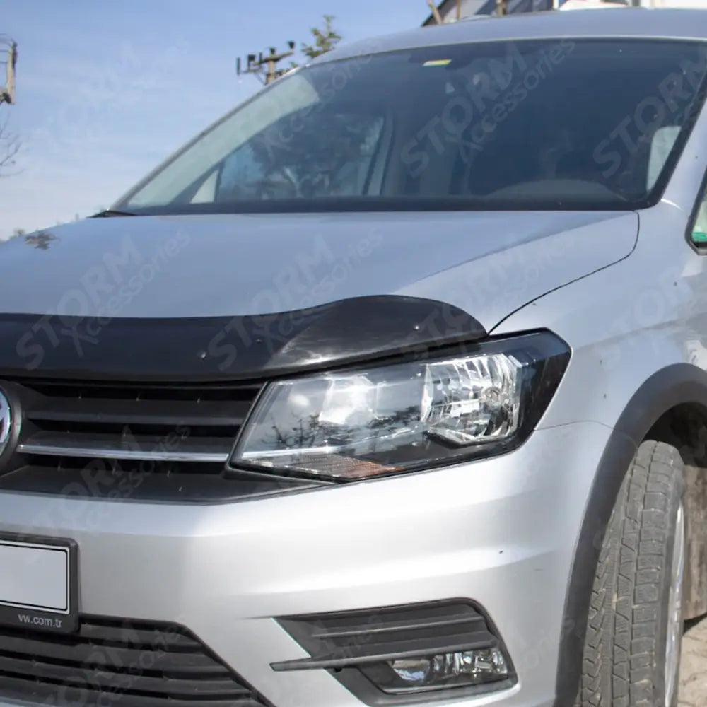 Stx Bonnet Guard Protector Black B027 For Vw Caddy 2015 - 2020