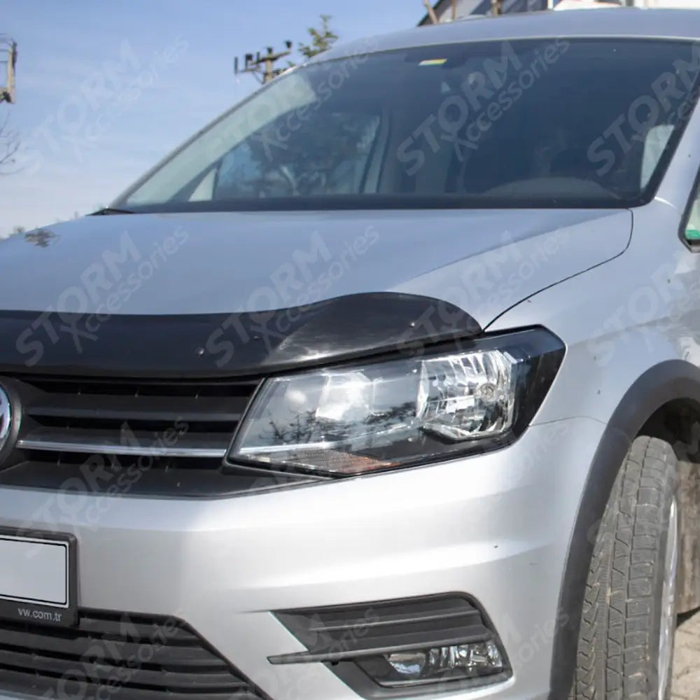 Stx Bonnet Guard Protector Black B027 For Vw Caddy 2015 - 2020