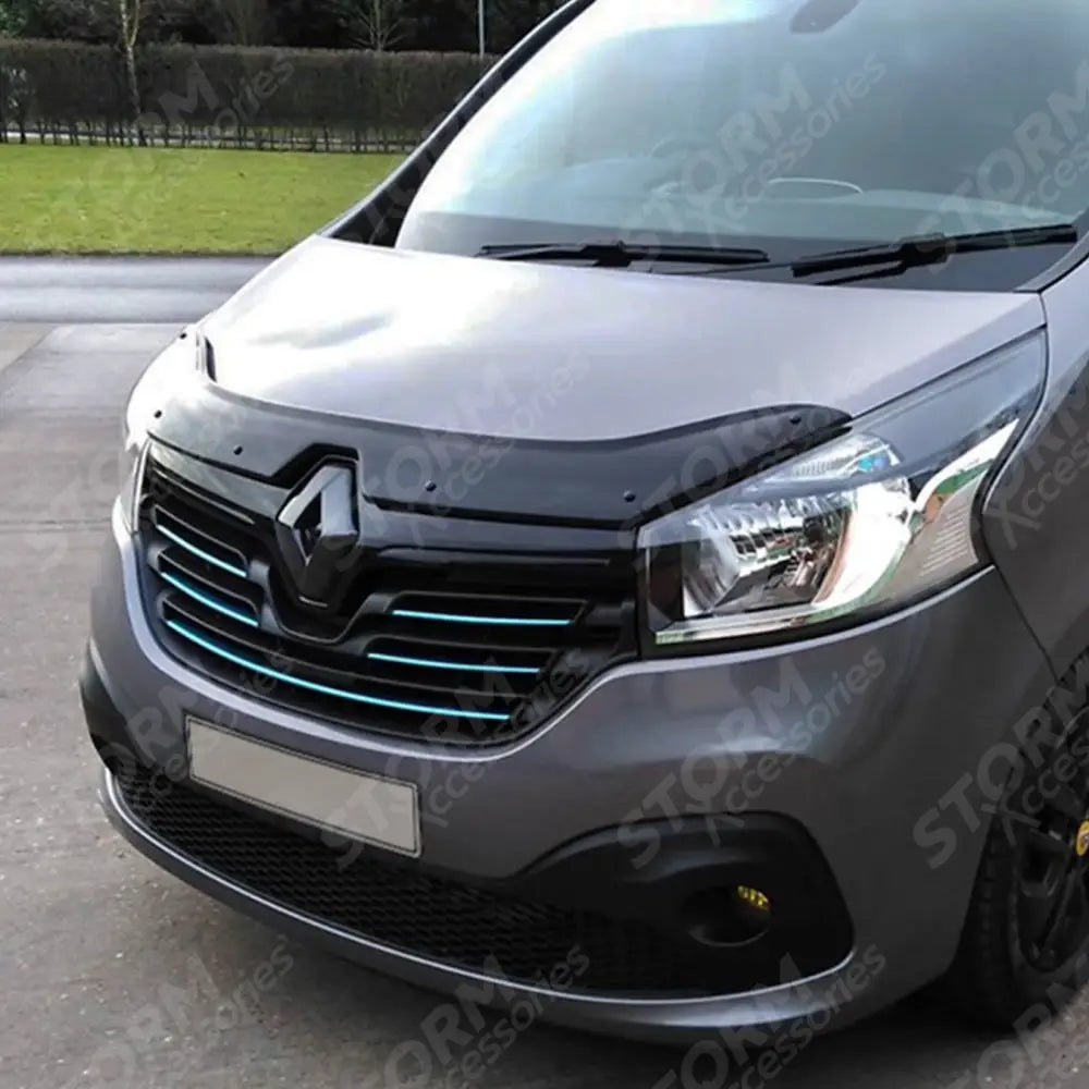 Stx Bonnet Guard Protector Black For Renault Trafic 2014-2021