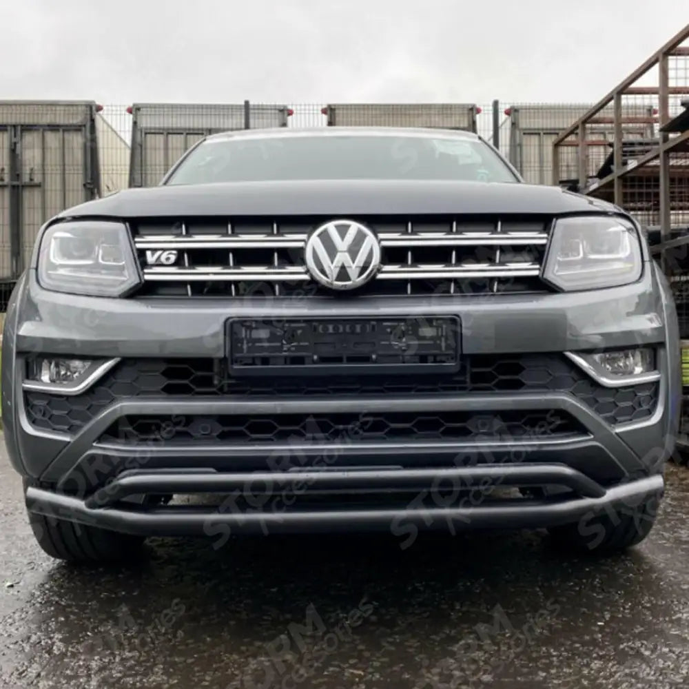 Stx Double Deck City Bar Spoiler Bar Black For Vw Amarok V6 2017-2022