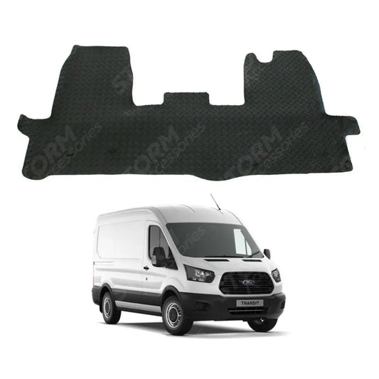 Stx Front Tailored Fit Rubber Mat With 4 Clips Black For Ford Transit Mk8 2016 On