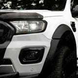 Stx Head Light Guards Pair Matte Black For Ford Ranger T6 - 2016-2022