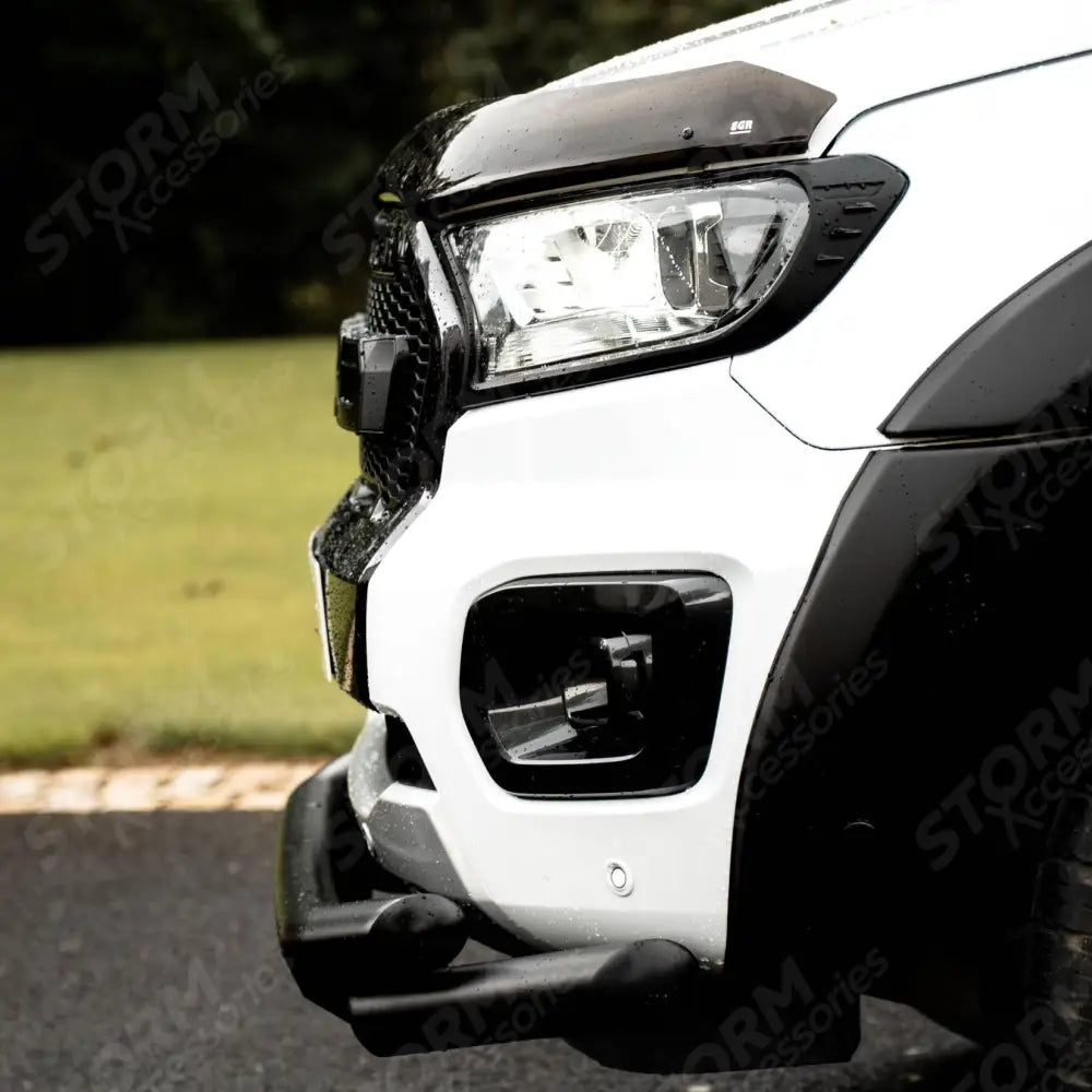 Stx Head Light Guards Pair Matte Black For Ford Ranger T6 - 2016-2022