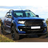 Stx Head Light Guards Pair Matte Black For Ford Ranger T6 - 2016-2022
