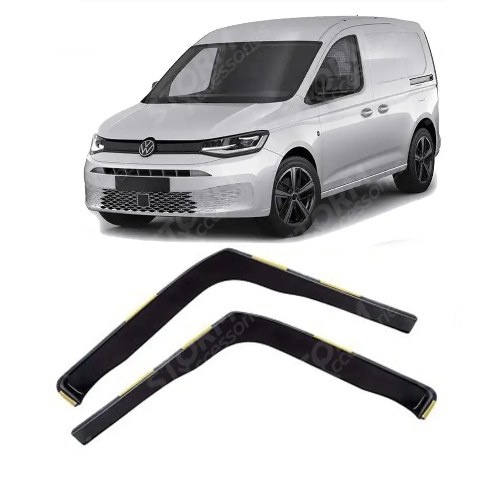 Stx Internal Wind Deflectors 2pcs Clip In Fitment Dark Smoke For Vw Caddy 2021 On