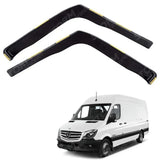 Stx Internal Wind Deflectors 2pcs Clip In Fitment Dark Smoke W166 For Mercedes Sprinter 2018 On