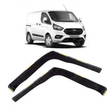 Stx Internal Wind Deflectors W107 2pcs Clip On Dark Smoke For Ford Transit Custom 2012 - 2024