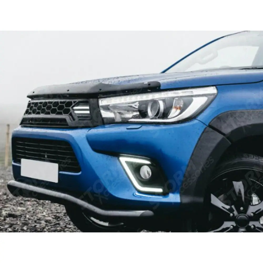 Stx Powder Coated Spoiler Bar 70mm Black For Toyota Hilux Mk8 2016-2026