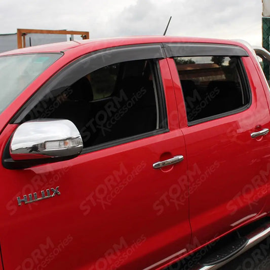 Stx Quad Wind Deflectors External Fit For Toyota Hilux Double Cab 2005-2015 On
