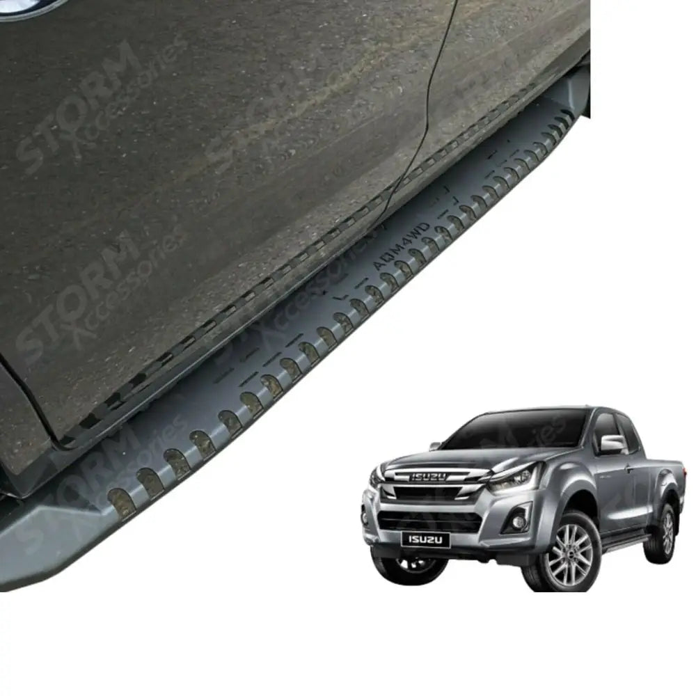 Stx Side Steps Running Boards Black For Isuzu D-max Double Cab 2012 On