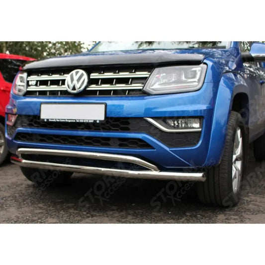 Stx Stainless Steel Double Deck City Bar -spoiler Bar For Vw Amarok V6 2017-2022