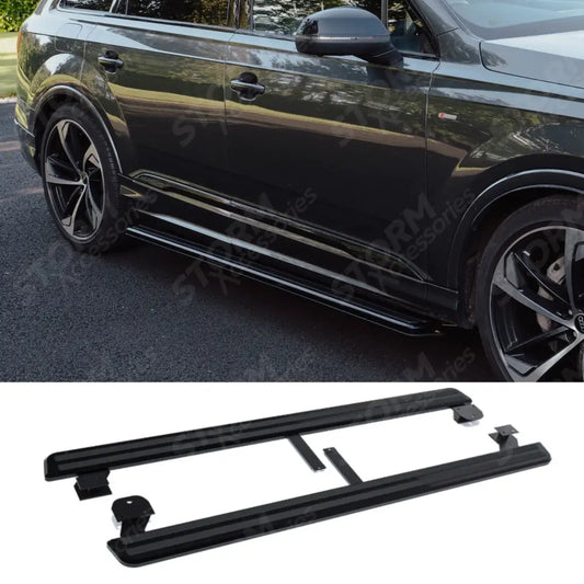 STX Style 2 Running Boards All Black- Pair For Audi Q7 2016 On