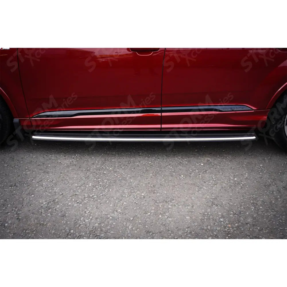 STX Style 2 Running Boards Side Steps Pair Silver For Audi Q8 2019 On