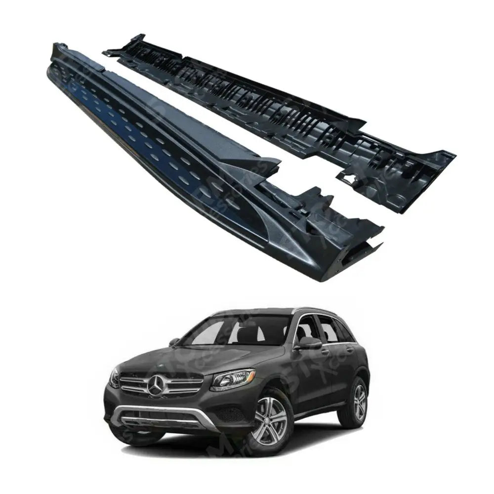 STX Style Integrated Side Steps Running Boards Gloss Black Edition For Mercedes Glc X253 2015-2022