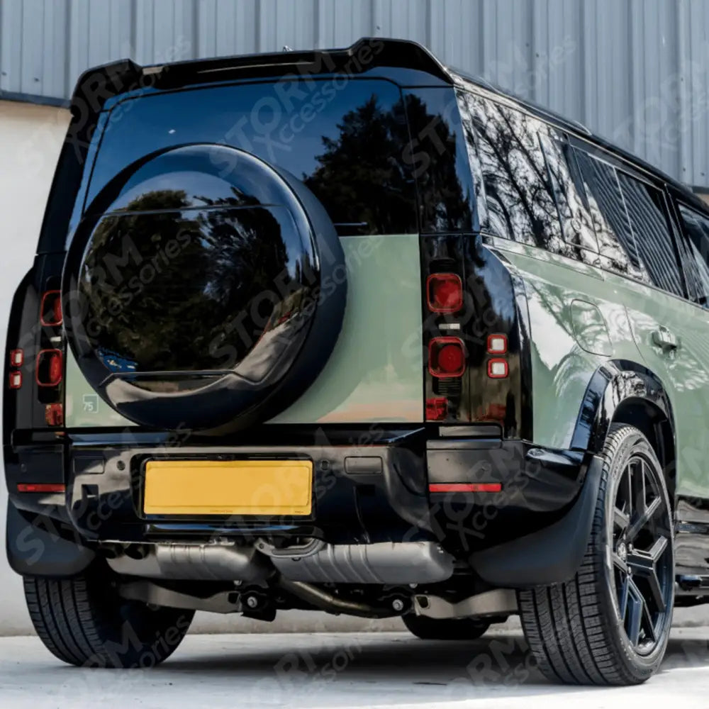 STX Style Rear Spare Wheel Cover Colour Coded Gloss Black For Land Rover Defender L663 90 / 110 / 130 2020 On