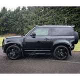 STX Style Roof Rails Pair In Gloss Black For Land Rover Defender 90 L663 2020 On