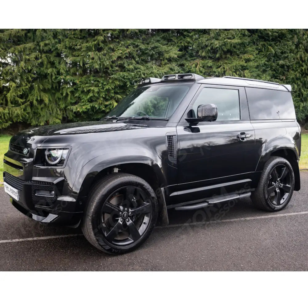 STX Style Roof Rails Pair In Gloss Black For Land Rover Defender 90 L663 2020 On