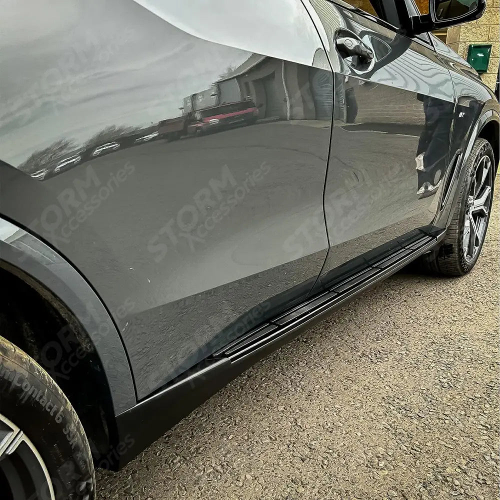 STX Style Running Boards Side Step Pair In Black For Bmw X5 G05 2019 On